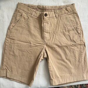 Brooks Brothers Mens Casual Shorts Khaki Pleated Chinos Size 32